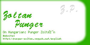 zoltan punger business card